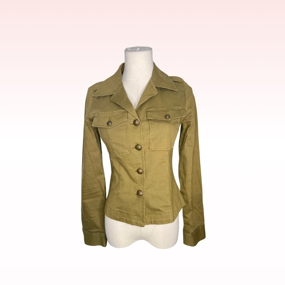 ABS By Allen Schwartz Olive Green Army Style Jacket (Sz 2)